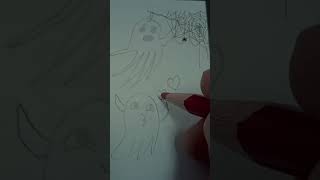 let's draw some simple and sweet ghosts#shorts #youtube  #gost #art #hobbytime #drawing#shorts