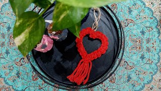 DIY The Easiest Macrame Heart For Valentines DAY ❤️ | Valentines Gift