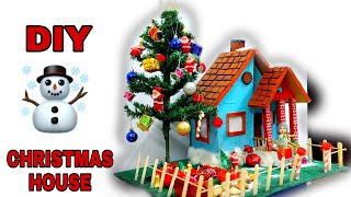 DIY Christmas House | Christmas Decorations | Miniature Christmas House | Merry Christmas | DIY