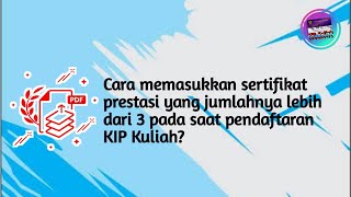 PERSYARATAN PRESTASI KIP KULIAH