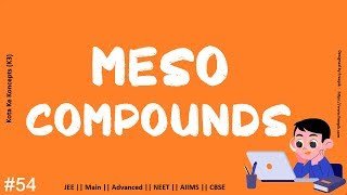 Meso compounds || Optical Isomers || JEE Main || Advanced || NEET || CBSE || In Hindi