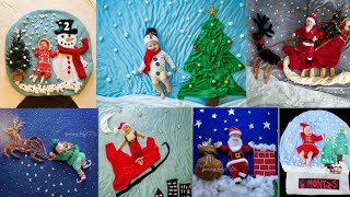 Christmas theme baby photoshootat home | winter theme baby photoshoot |