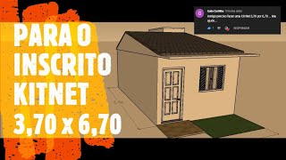 ESTUDO PARA O INSCRITO KITNET 3,70x6,70 m