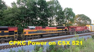 CPKC KCS & CP on CSX 521 - Lots of Train Horn in the Country