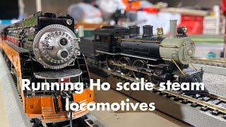 Running all of my Ho Scale Steam Locomotives