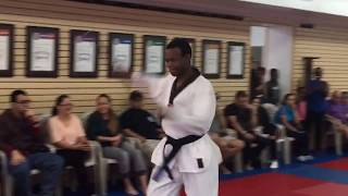 Taekwondo weapon demonstration