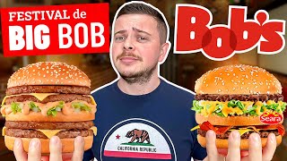 FESTIVAL DE BIG BOB DO BOB'S - BIG BOB COM BACON E BIG BOB COM 4 CARNES