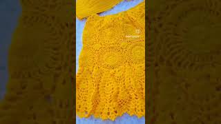 Vídeo aula da saia ja disponível aqui no canal #shorts #modapraia #tutorial #biquinidecroche #crochê