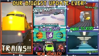 ROBLOX JAILBREAK NEW WINTER UPDATE ALL CARS LOCATIONS, SAFE, TRAIN (VOLT BIKE, ATV and MCLAREN)