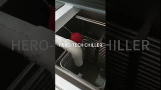 Detailed display of HERO-TECH air-cooled chiller.