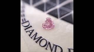 0.18 ct FANCY INTENSE PURPLISH PINK SI1 HEART GIA ダイヤモンド ルース  DIAMOND EXCHANGE FEDERATION