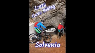 Crazy Cave Biking in Slovenia Travel #shorts