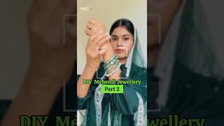 DIY Mehendi Jewellery part 2/3 | earring making | diy maang tikka | jewellery making #shorts #diy