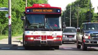 TTC Orion VII HEVs #1138 and #1026 at Kipling and Eglinton