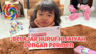 Khalisa Belajar Huruf Hijaiyah dengan Permen Candy varian Rasa Candy Permen