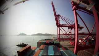 Time-lapse (120x): departure Busan (new port), arrival Busan (old port) (South Korea)