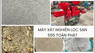 Máy xát nghiền 555 Toàn phát ba chức năng xát, nghiền, lọc sạn