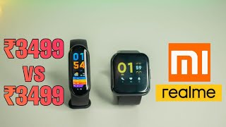 Mi Smart Band 6 vs Realme Classic Watch Full Specs Comparison | Which one to Buy? 🤔