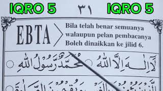 NGAJI RUTIN SETIAP HARI || PEMULA BELAJAR MENGAJI ALQURAN DIMULAI BACA IQRO | iqra buku 5 halaman 31