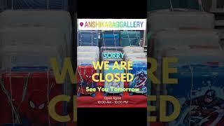 #ClosedOnSunday  #WeekendRest #seeyoutomorrow #sundayclose #sunday #Anshikabaggallery #shopclose