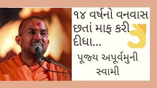 #apurvamuniswami#baps#ram 14 વર્ષનો  વનવાસ છતાં માફ કરી દીધા... | Apurvamuni Swami | baps pravachan