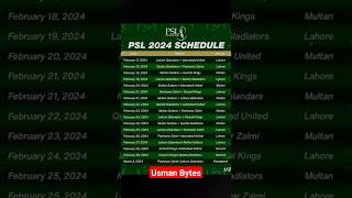 PSL 9 2024 | Schedule update 🇵🇰🏏  #psl2024 #psl #pslschedule #cricket #shortsfeed #viral #trending