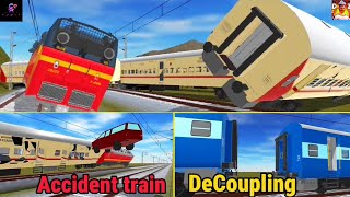 Indian train crossing3d Mahamana train depart icf train derail