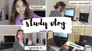 study vlog | yazılım mühendisliği öğrencisinin bayramı, deneme 1,2,3.. merhaba youtube ||melisa kaia