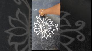 कमळ रांगोळी 🪷 Lotus rangoli design #rangoli #shortsfeed #shorts #youtubeshorts