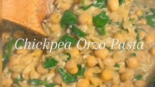 Chickpea orzo pasta | Pasta con garbanzos