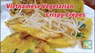 Making Vietnamese Vegetarian Crispy Crepes | Cách làm bánh xèo chay ngon và giòn  -  #188