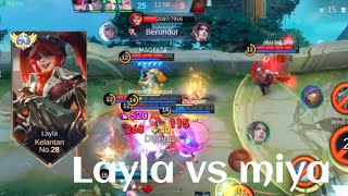 BUILD ONE SHOT ENEMY DELETE❗MIYA TAK MAMPU ATASI LAYLA | build top 1 global Layla