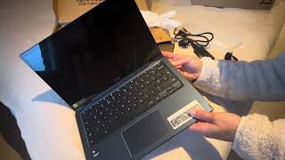 ASMR unboxing Acer Spin 513 laptop | no talking