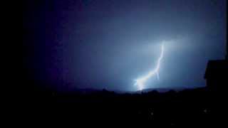 Lightning storm in Targu Mures, Romania, slowmotion, July 16th, 2012