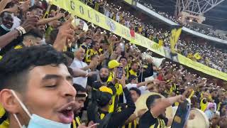 لحظة ترديد جمهور الاتحاد انا اتحادي من يوم ميلاد