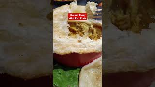 Chicken curry with roti prata #chicken #chickencurry #rotiprata #food #shortvideo