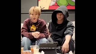 Wait !! Jimin wanted to eat and then Jungkook just went " eat eat eat !! " 🤭#JIMIN #JUNGKOOK #jikook