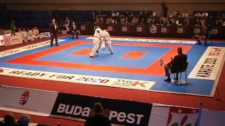 Mawashi geri jodan: Slovenia-Portugal Team Kumite: 48th European Karate Championship