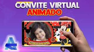 Convite Virtual Animado - Minnie Vermelha - Giovanna