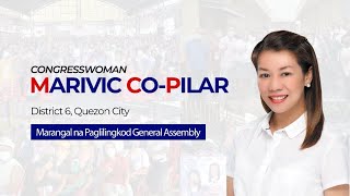 Congresswoman Marivic Co-Pilar Marangal na Paglilingkod General Assembly