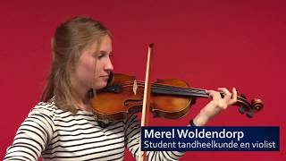 Student tandheelkunde en violist Merel Woldendorp