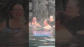 Felicia frolicking at Sky Lagoon in Iceland