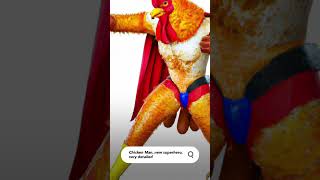 Asking AI to make a new superhero: Chicken Man. #ai #art #short