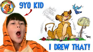 9yo Autistic Savant Draws - Simba | Lion King