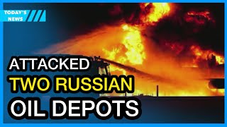 Two oil depots on fire in Russia's Rostov Oblast after loud explosions