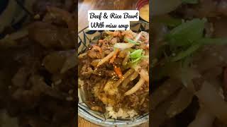 🌈🍲🍵Most Satisfying Food Beef & Rice Bawl #viral #shorts  #trending  #japan