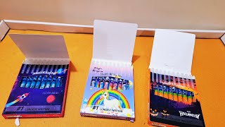 Unboxing and Review of Halloween, Space, Unicorn theme roller pen for students