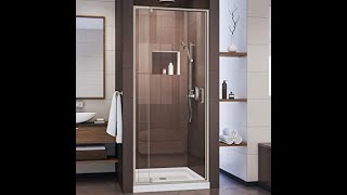 Review DreamLine Flex 32-36 in. W x 72 in. H Semi-Frameless Pivot Shower