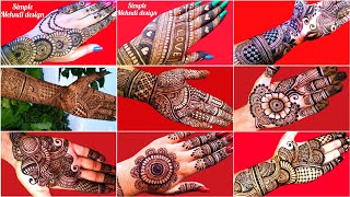 Top 9 beautiful and Different types mehndi design|Beautiful mehndi design easy|Mehndi design|Mehndi