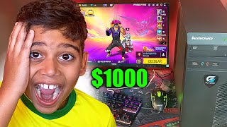 MONTEI UM PC GAMER COM APENAS R$1000 REAIS PRO MEU IRMÃOZINHO JOGAR FREE FIRE!